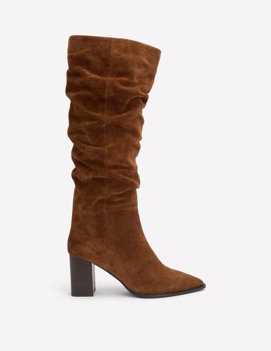 Bottes Vera pointues à talons carrés-Fauve - Boden - Modalova