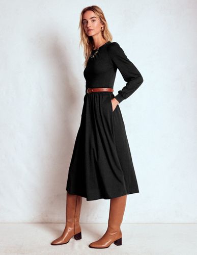 Robe midi Alexandra en jersey-Noir - Boden - Modalova
