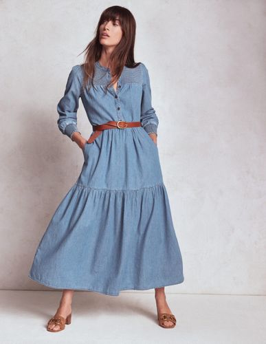 Robe midi Cecily en jean-Denim vintage clair - Boden - Modalova