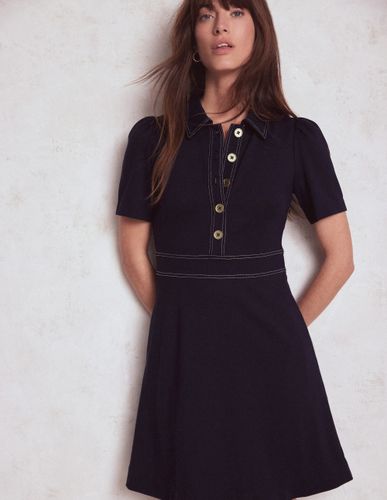 Robe-chemise Nicolette en point de Rome-Bleu marine - Boden - Modalova