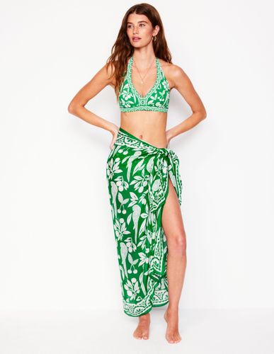 Foulard imprimé façon paréo-Vert tambourin, motif Parrot Pop - Boden - Modalova