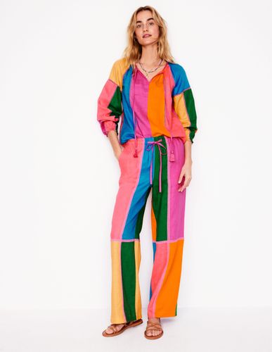 Pantalon Islington en lin-Colourblock multi - Boden - Modalova