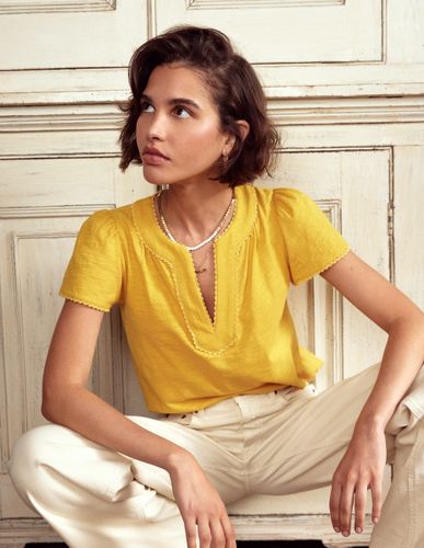 Top Ara à manches courtes-Jaune miel - Boden - Modalova