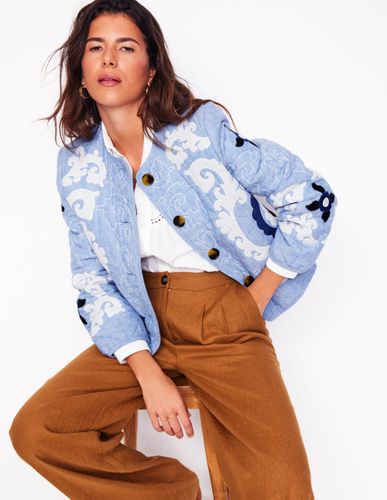 Veste Chelsea brodée-Chambray bleu gris - Boden - Modalova