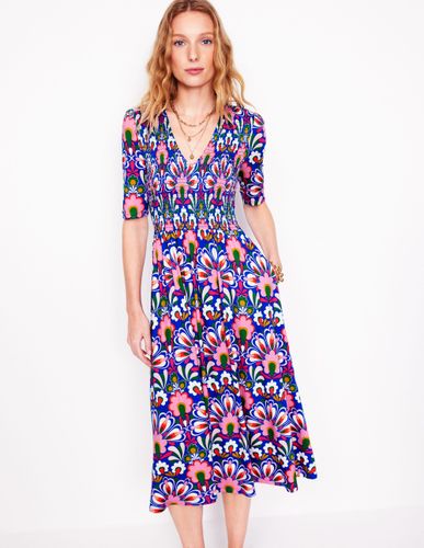 Robe à smocks Bethany en jersey-Bleu galerie, pissenlit - Boden - Modalova