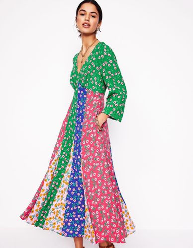Robe style 40s à Lisa et manches longues-Pêle-mêle, motif Carnation Stamp - Boden - Modalova
