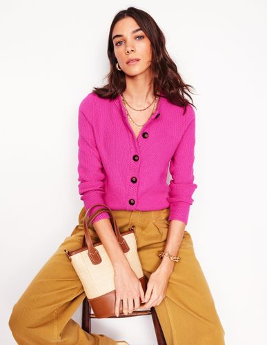 Cardigan Callie en maille crochet-Rose angélique - Boden - Modalova