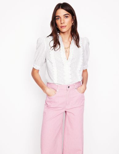 Blouse féminine en coton-Blanc - Boden - Modalova