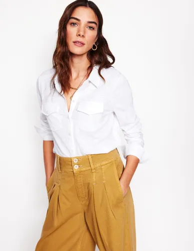 Chemise Amy en jersey-Blanc - Boden - Modalova