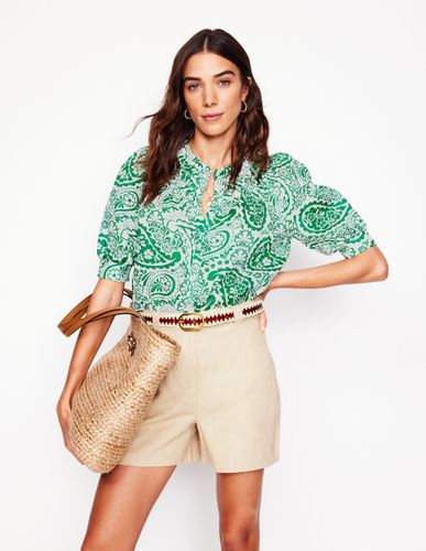 Top Bea en lin-Émeraude profond, motif Meadow Paisley - Boden - Modalova