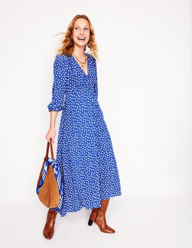 Robe Cynthia style 40s boutonnée- vif, pois abstrait - Boden - Modalova