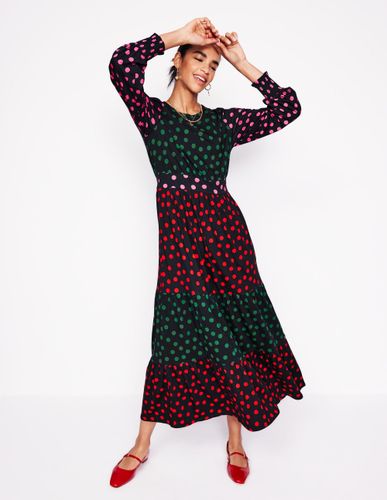 Robe Tabitha volantée en jersey-Multi, pois abstraits - Boden - Modalova