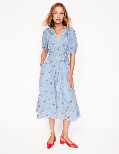 Robe midi Bria brodée-Cerises brodées - Boden - Modalova