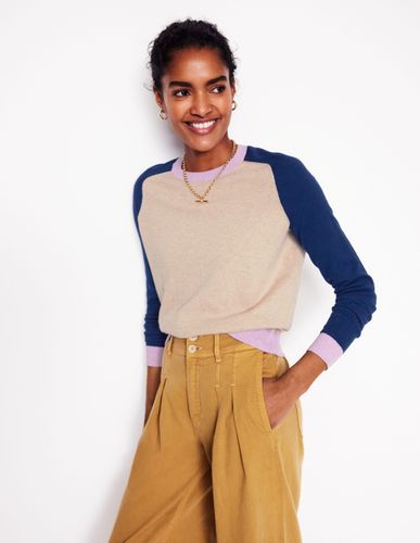 Pull Meg à manches marteau-Chinchilla chiné, colourblock - Boden - Modalova