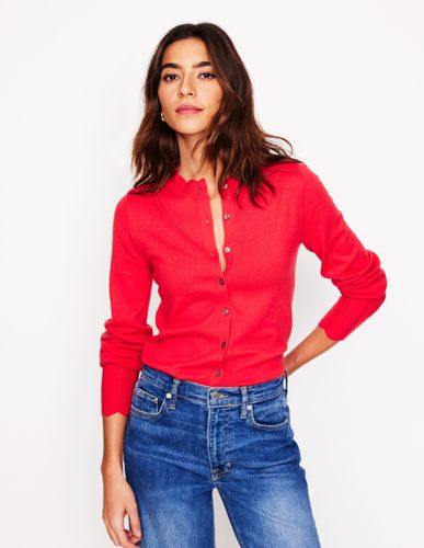 Gilet Imi festonné-Rouge tarte aux fraises - Boden - Modalova