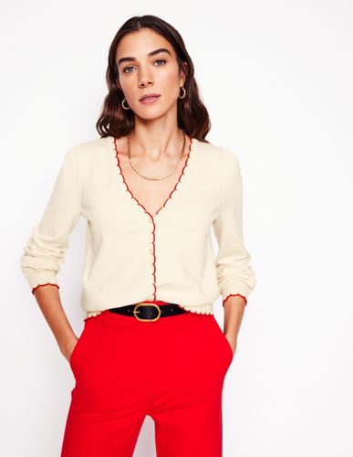Gilet festonné Pru-Ivoire chaud - Boden - Modalova