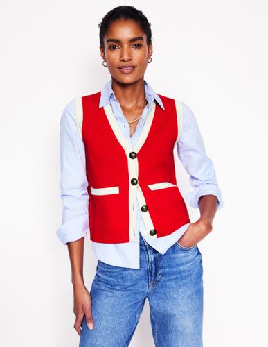 Gilet de costume Holly en maille-Rouge coquelicot - Boden - Modalova