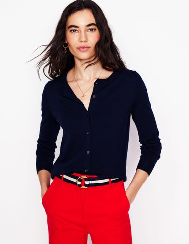 Gilet col rond Emilia en coton- Marine - Boden - Modalova