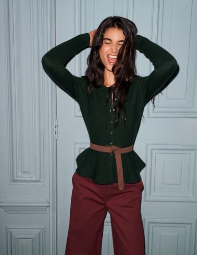 S Gilet ajusté en laine à basque en Taille 32 - Boden - Modalova