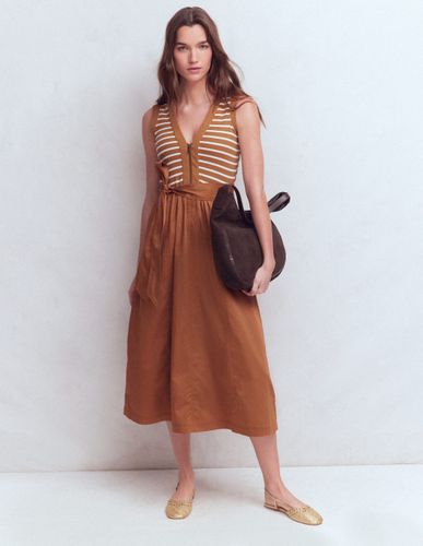 S Robe zippée sur le devant en mélange de techniques en Taille Régulière/30 - Boden - Modalova