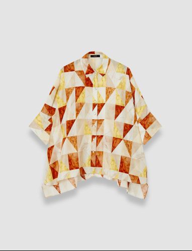 Arcole Marble Print Silk Shirt - M - Joseph - Modalova