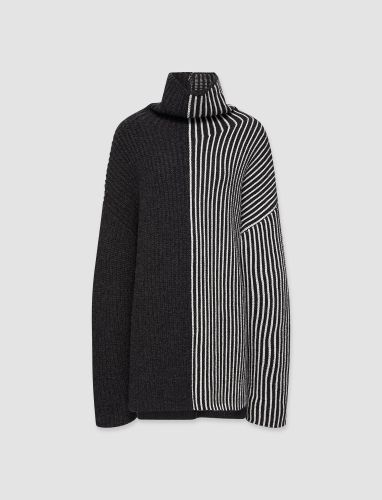 Graphic Cardigan Stitch High Neck Jumper - XS - Joseph - Modalova