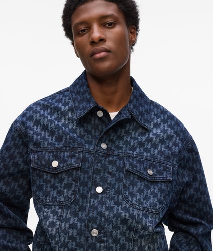 Veste En Jean Avec Monogram Sur Toute La Surface, , , Taille: Xs - Karl Lagerfeld - Modalova