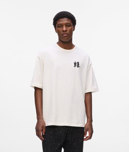 T-shirt Avec Monogram Illustré, , , Taille: Xs - Karl Lagerfeld - Modalova