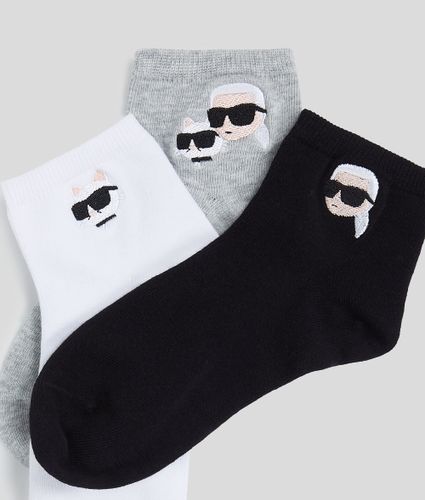 Chaussettes Courtes Ikon - 3-pack, , //, Taille: 39-42 - Karl Lagerfeld - Modalova