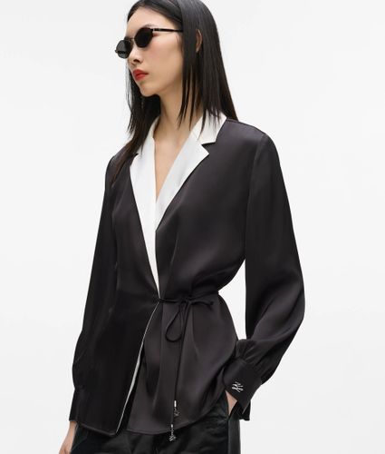 Blouse Cache-cœur En Satin, , /, Taille: 38 - Karl Lagerfeld - Modalova