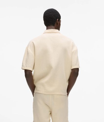 Chemise Plissée À Manches Courtes, , Gris À Calotte Blanche, Taille: Xs - KL Jeans - Modalova