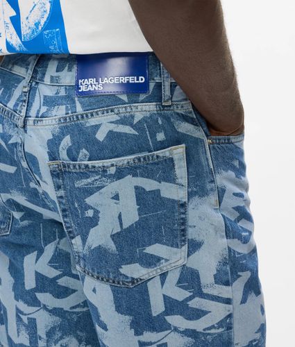 Short En Denim Monogram Décontracté, , , Taille: 28 - KL Jeans - Modalova