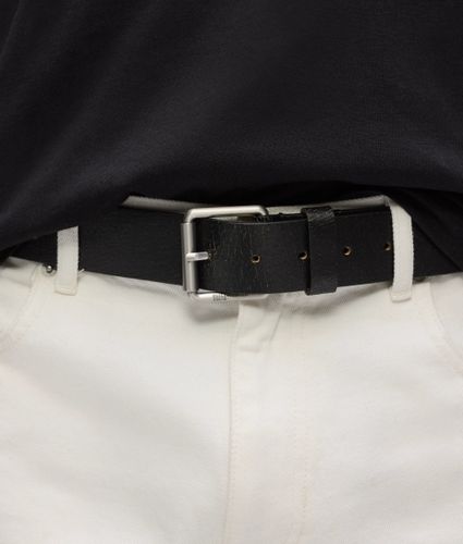 Ceinture En Cuir Craquelé, , , Taille: 85 - KL Jeans - Modalova