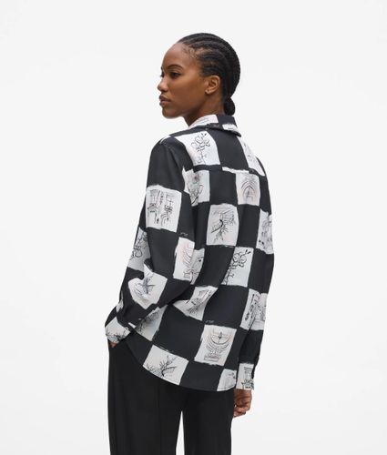 Chemise Fluide Imprimée, , Motif À Damier Imprimé Sur Toute La Surface, Taille: 38 - Karl Lagerfeld - Modalova