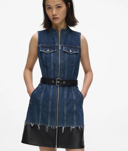 Robe En Simili-cuir Et Denim, , -, Taille: Xs - KL Jeans - Modalova