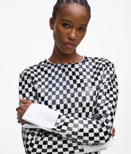 Mini Robe À Sequins Motif Damier, , /, Taille: 38 - Karl Lagerfeld - Modalova