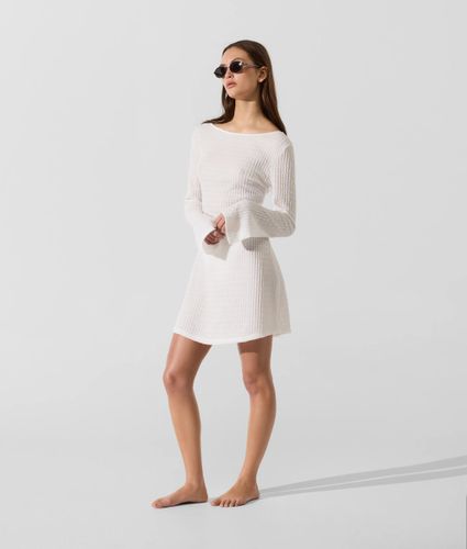 Mini-robe De Plage Texturée Ornée De Perles Fantaisie, , , Taille: Xs - Karl Lagerfeld - Modalova
