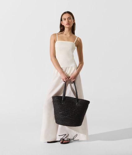 Sac De Plage En Raphia Autograph, , , Taille: One Size - Karl Lagerfeld - Modalova