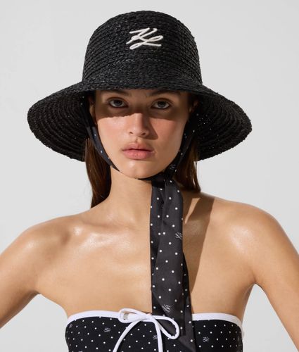 Bob De Plage En Raphia Autograph, , , Taille: One Size - Karl Lagerfeld - Modalova