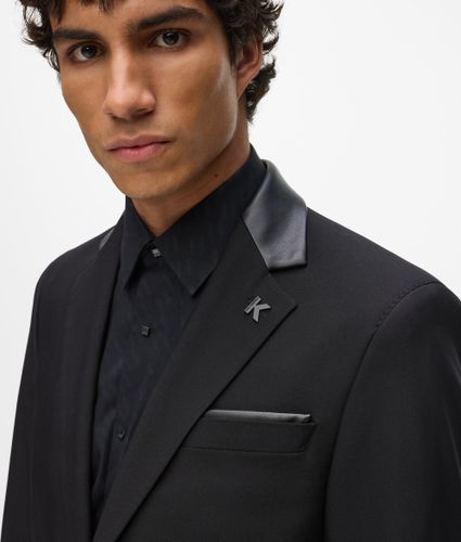 Blazer Avec Détails En Simili-cuir, , , Taille: 52 - Karl Lagerfeld - Modalova
