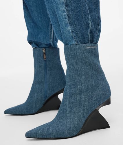 Bottes Mi-hautes En Denim Waverely, , , Taille: 35 - Karl Lagerfeld - Modalova