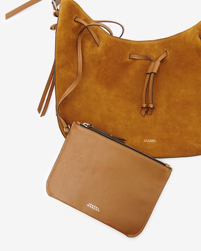 Sac Bolton Hobo En Cuir Velours - Isabel Marant - Modalova