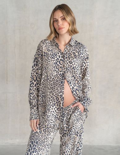 Linen Button-Down Maternity-to-Nursing Shirt - Seraphine - Modalova