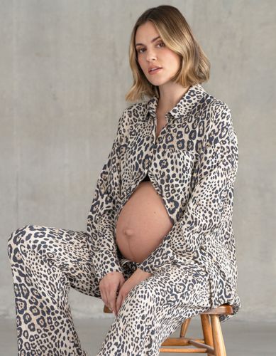 Pantalon ample de maternité en lin mélangé - Taille basse - Seraphine - Modalova