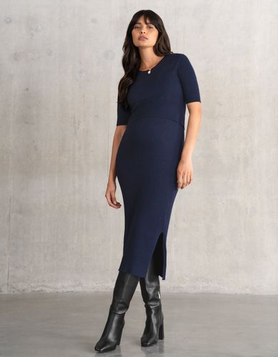 Robe moulante de maternité et d'allaitement en maille côtelée ultra-douce - Seraphine - Modalova