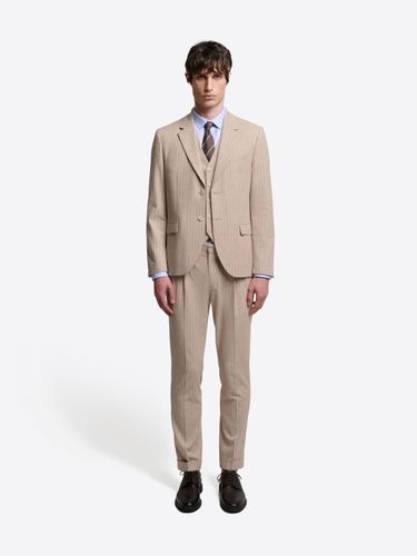 Veste de costume slim en lin à rayures - Devred - Modalova