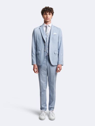 Pantalon de costume en lin mélangé rayé - Devred - Modalova
