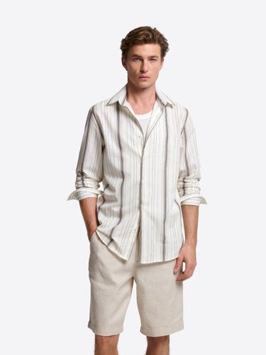Chemise slim rayée en coton - Devred - Modalova