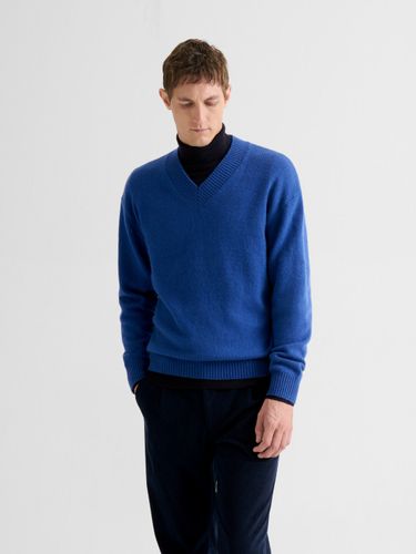 Pull maille col V en laine mélangée - Devred - Modalova
