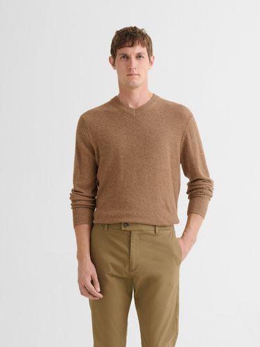 Pull col V effet damier - Devred - Modalova
